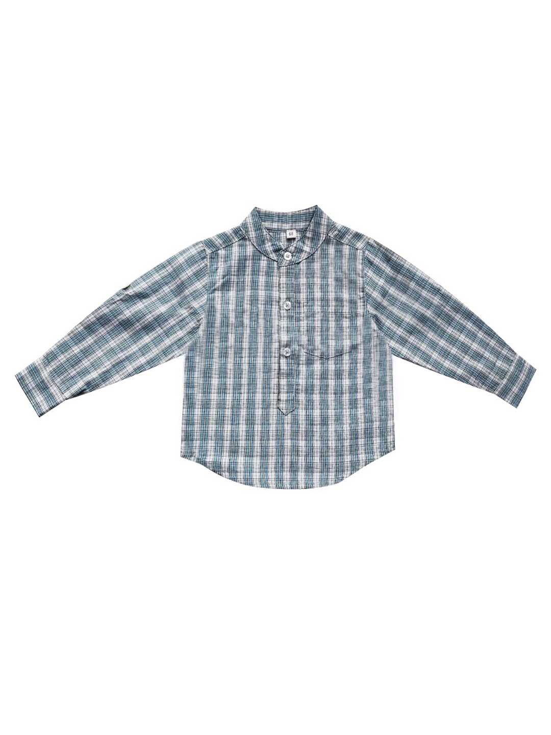 

milou Boys Green Pure Cotton Checked Casual Shirt