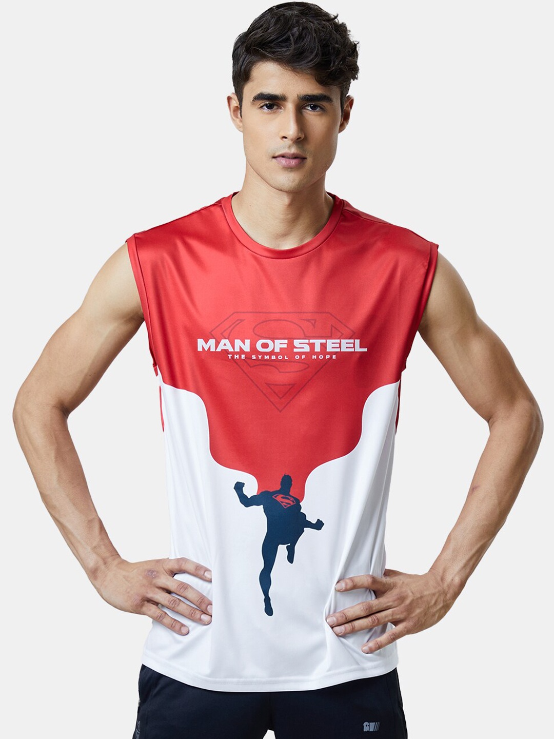 

The Souled Store Men Red & White Superman Printed Innerwear Vests