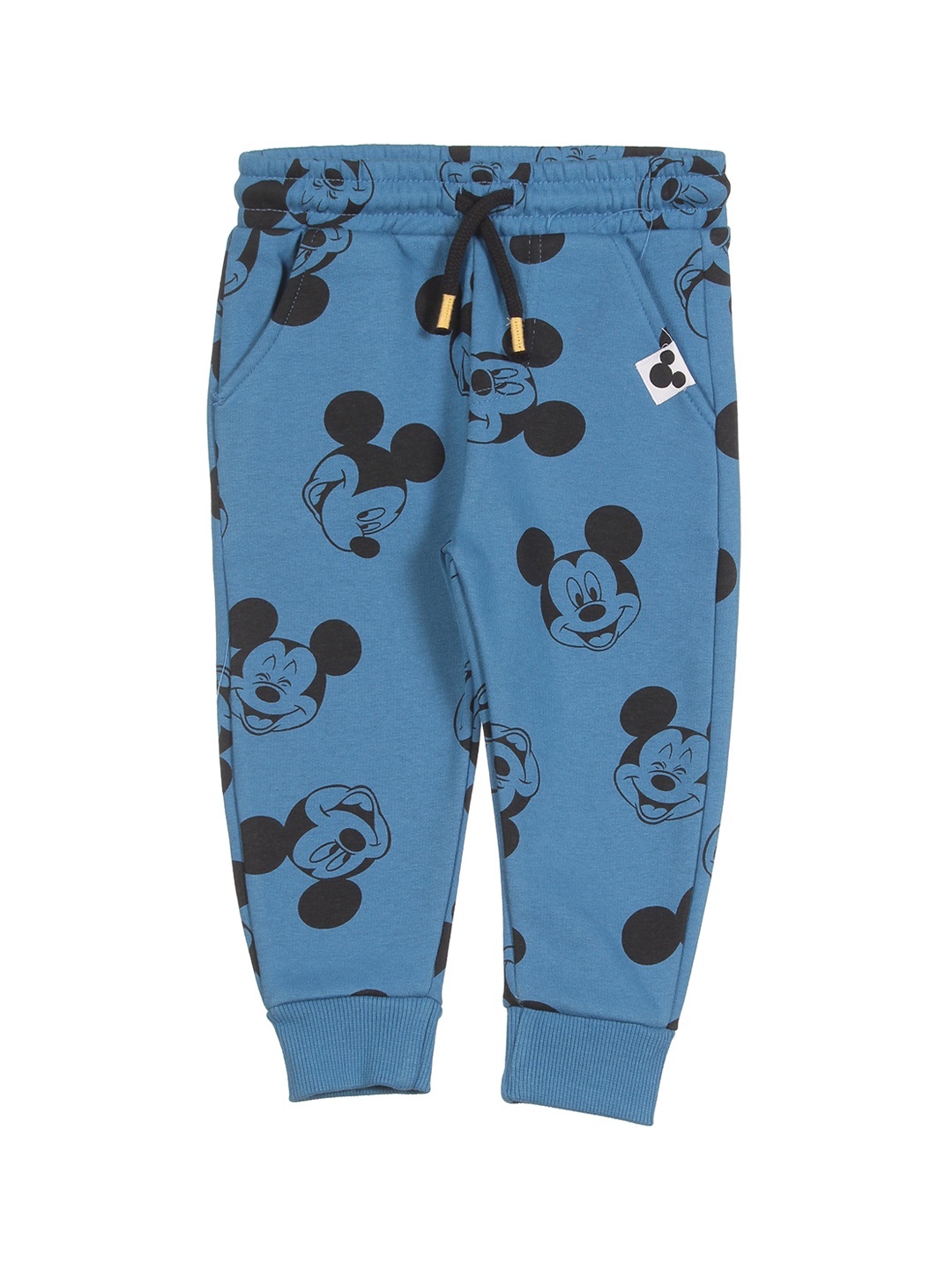 

Lil Lollipop Kids Blue Printed Cotton Joggers