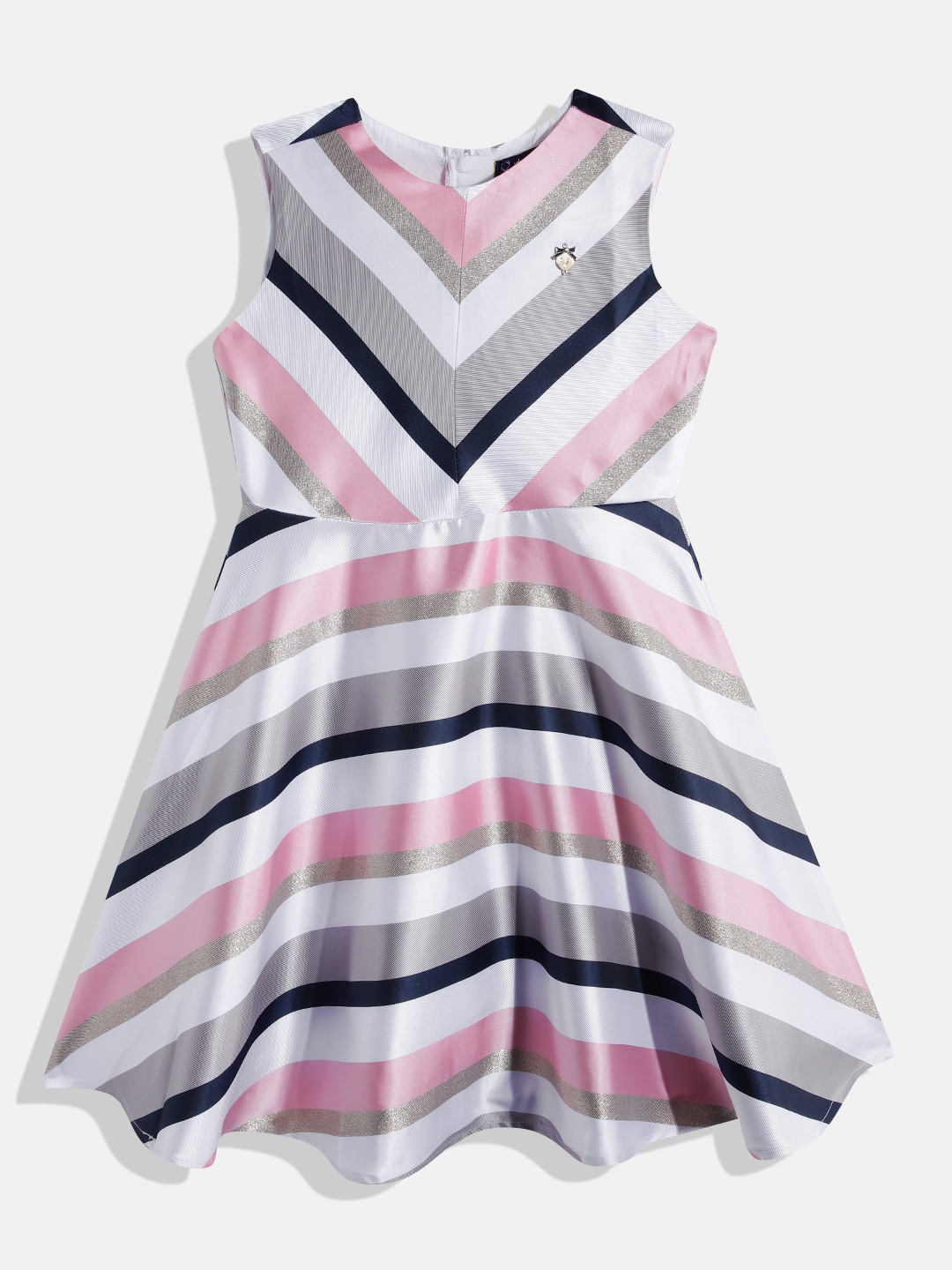 

Allen Solly Junior Girls Striped Fit & Flare Dress, White