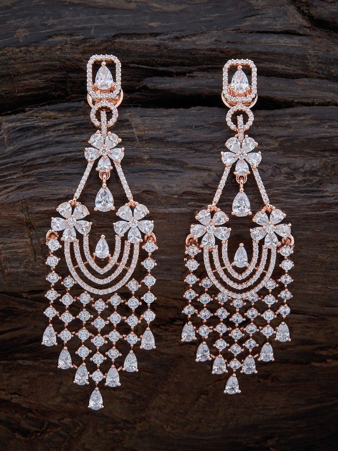 

Kushal's Fashion Jewellery White Contemporary Drop Earrings