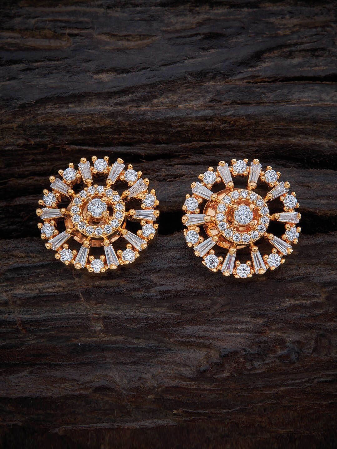 

Kushal's Fashion Jewellery White Circular Studs Earrings