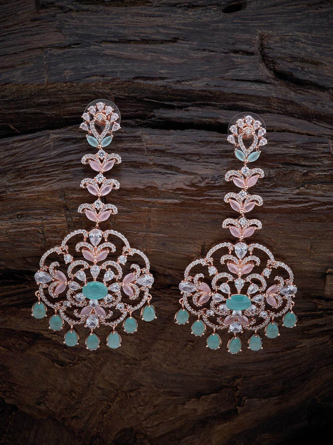 

Kushal's Fashion Jewellery Pink & Rose Gold Contemporary Drop Earrings