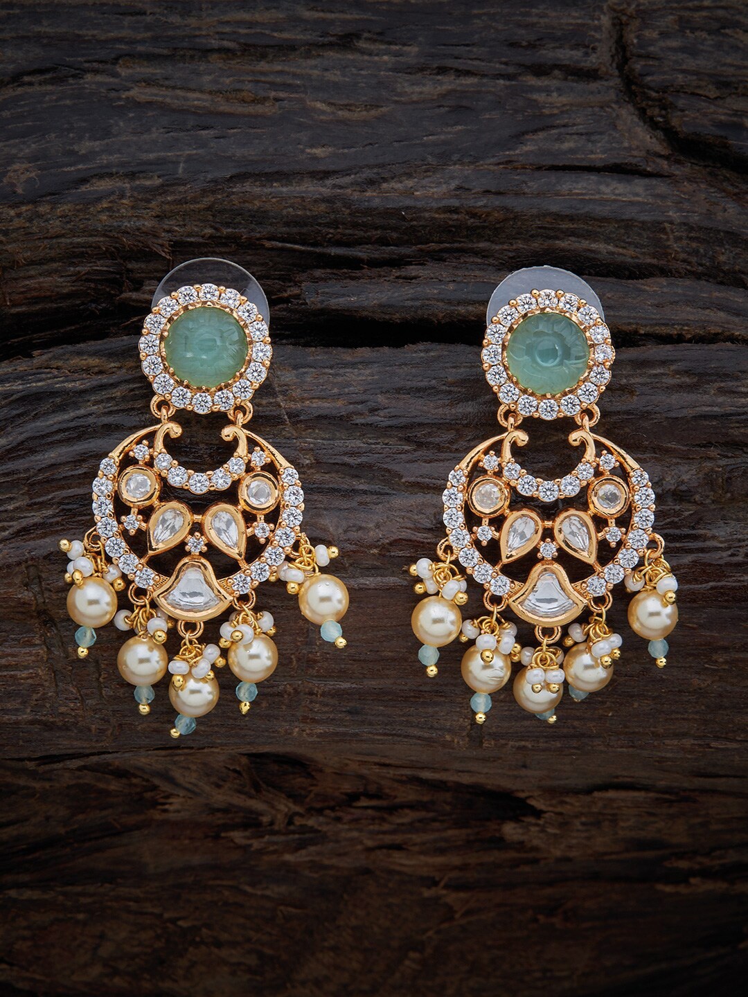 

Kushal's Fashion Jewellery Sea Green Contemporary Drop Earrings