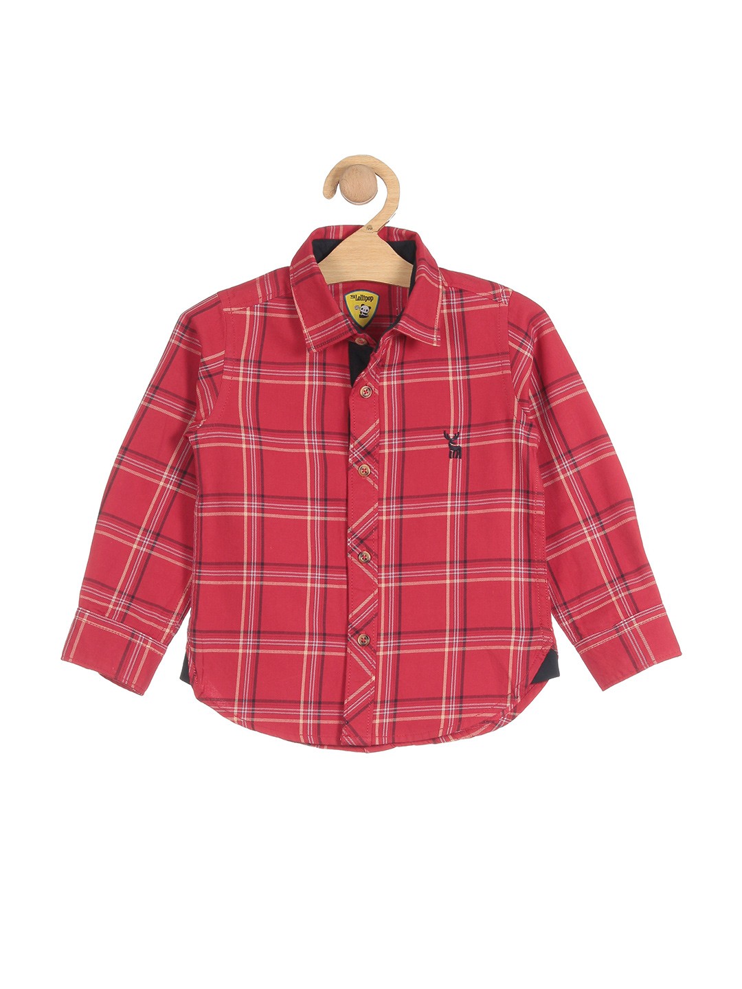 

Lil Lollipop Boys Red Tartan Checks Casual Shirt