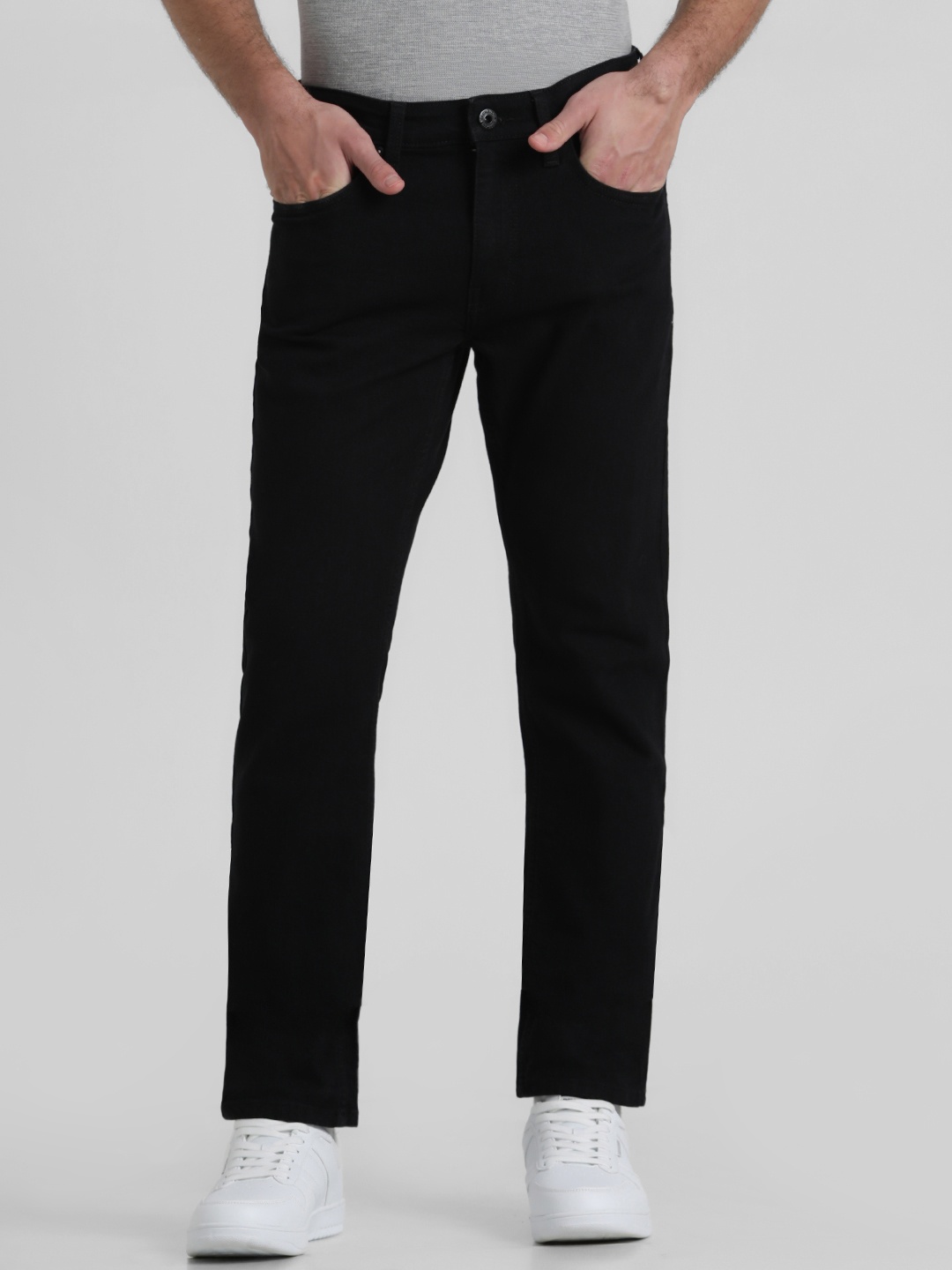 

Jack & Jones Men Black Regular Fit Solid Low-Rise Jeans