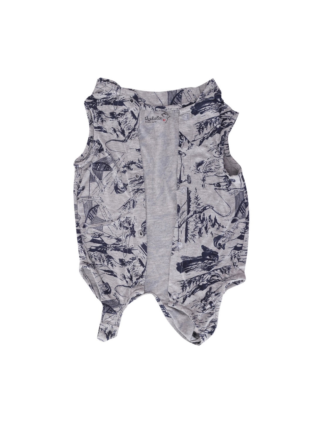 

Lulala Grey Printed Pajama Shirt Dog Dresses