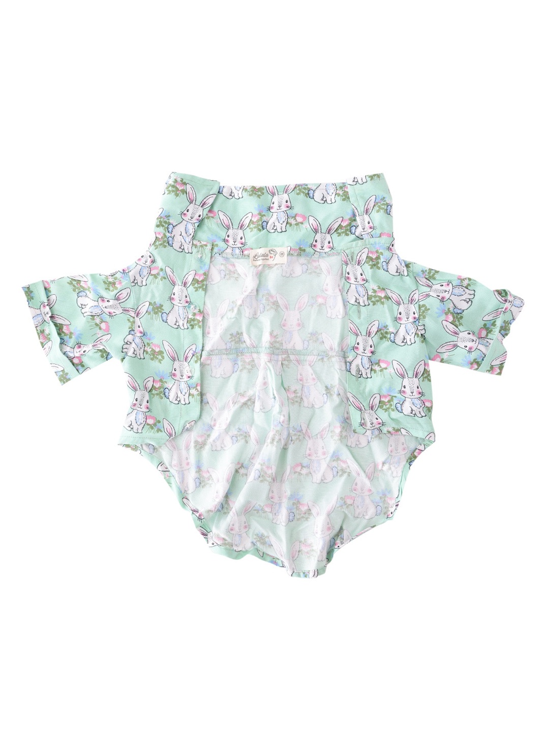 

Lulala Green Bunny Printed Cotton Dog Dress