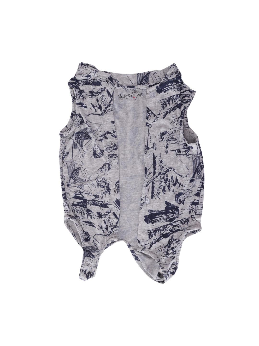 

Lulala Grey Printed Pajama Shirt Dog Dresses