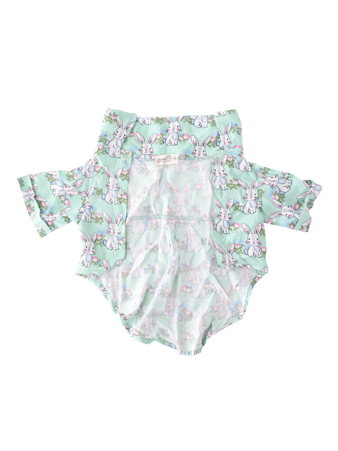 

Lulala Green Bunny Printed Cotton Shirt Dog Dress