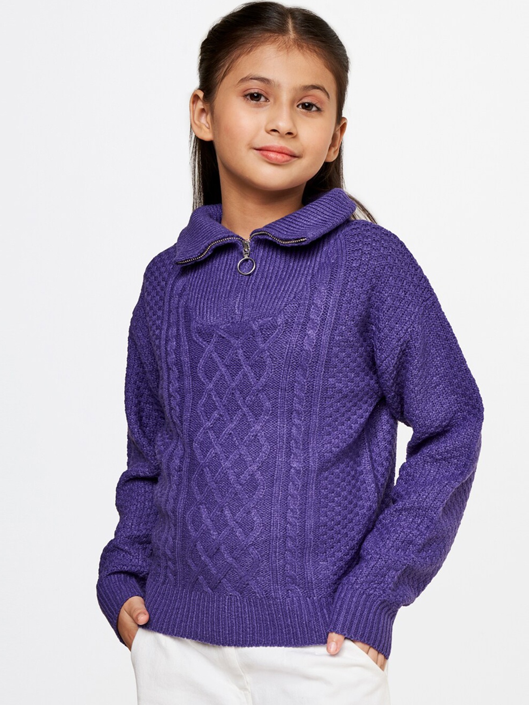

AND Girls Purple Shirt Style Top