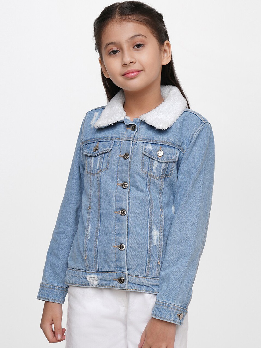 

AND Girls Blue Washed Denim Jacket