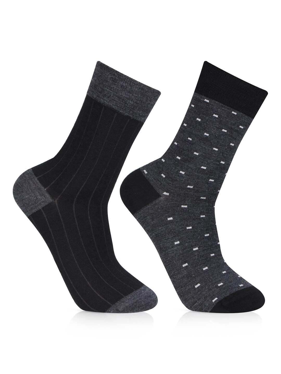 

Bonjour Men Pack Of 2 Assorted Calf-Length Socks