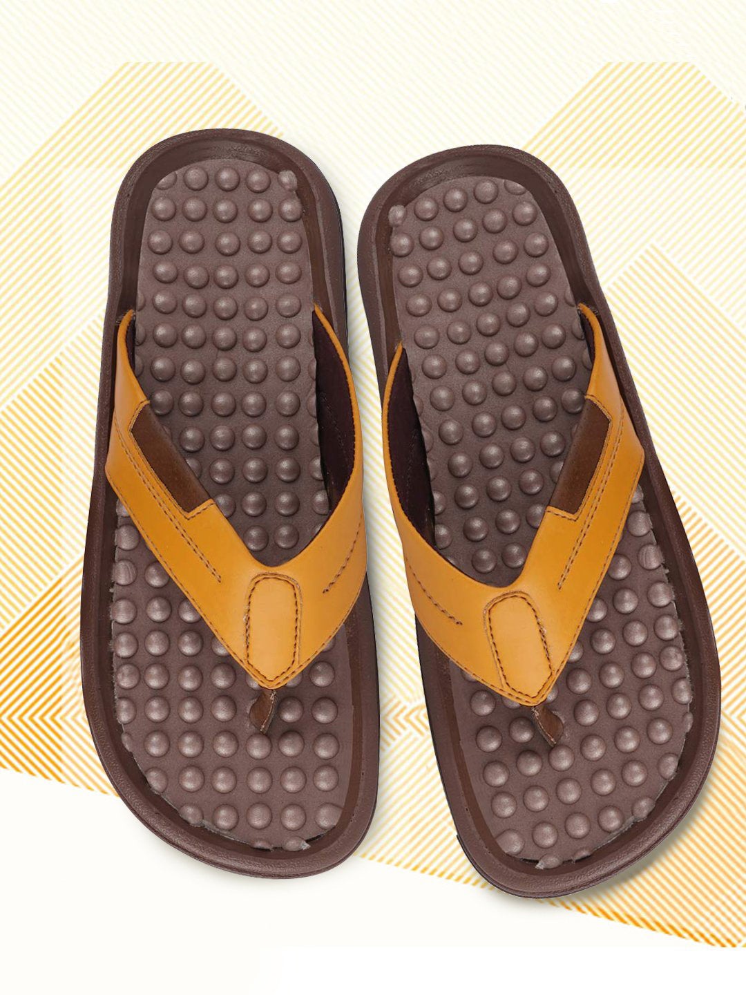 

FAUSTO Men Tan Thong Flip-Flops