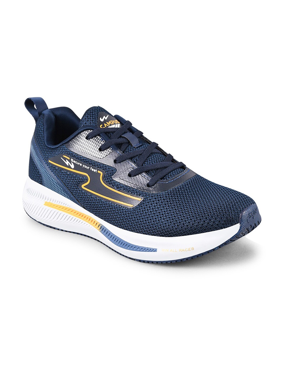 

Campus Men Navy Blue Mesh Running Shoes