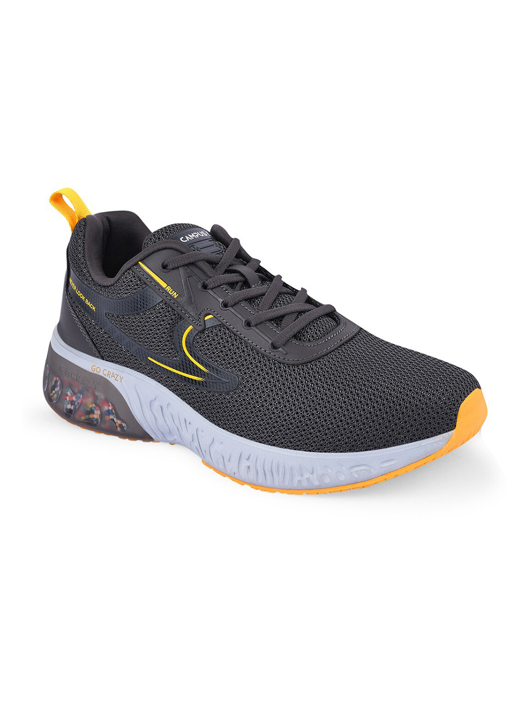 

Campus Men Grey Mesh Running Shoes