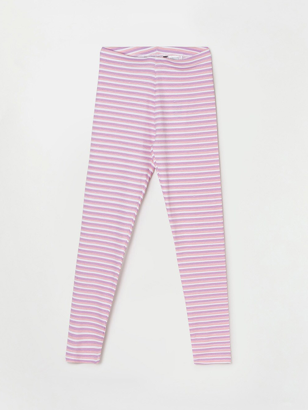 

Fame Forever by Lifestyle Girls Pink Striped Ankle-Length Legging