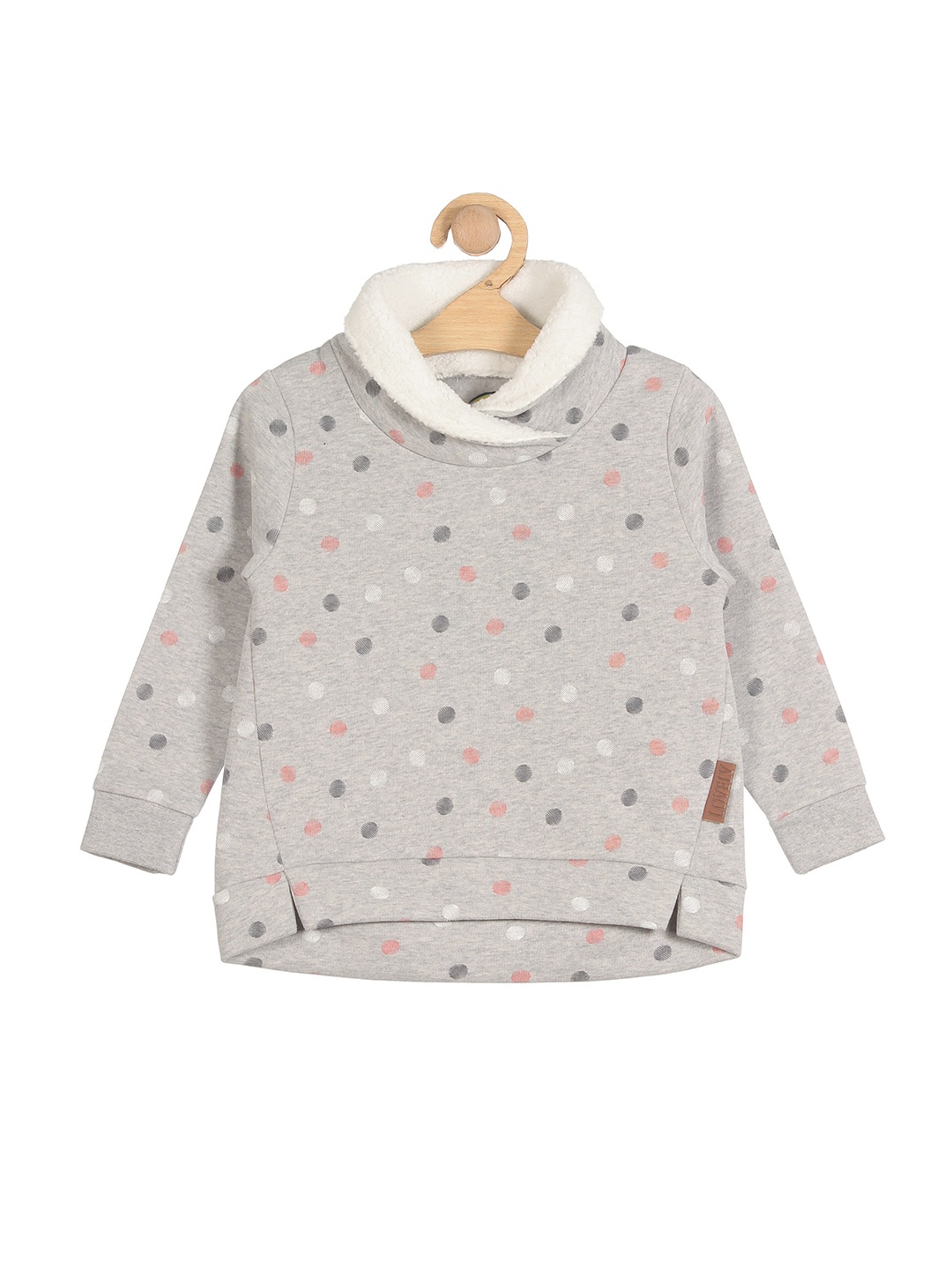 

Lil Lollipop Girls Grey Printed Sweatshirt