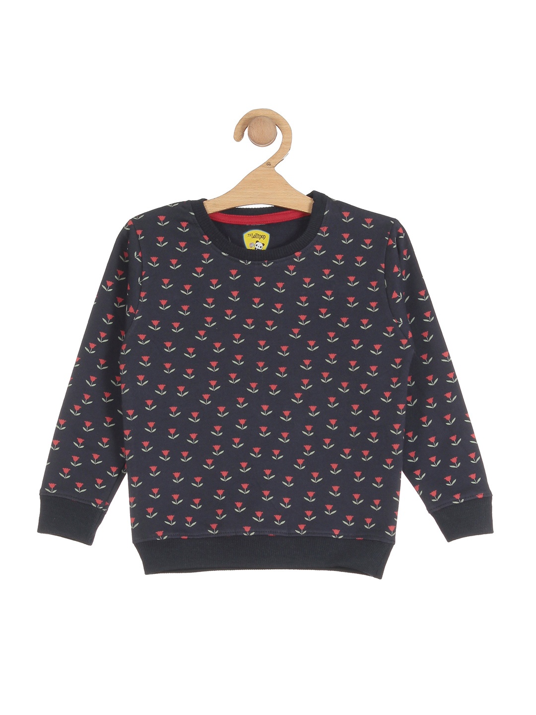 

Lil Lollipop Girls Navy Blue Printed Sweatshirt
