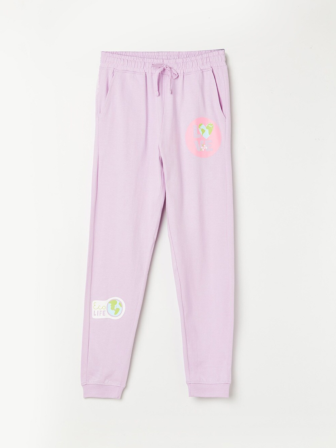 

Fame Forever by Lifestyle Girls Purple Solid Pure Cotton Joggers