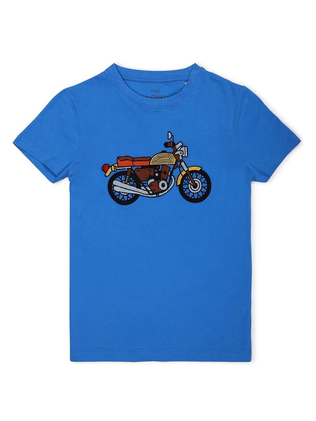 

Marks & Spencer Boys Blue Printed Cotton T-shirt