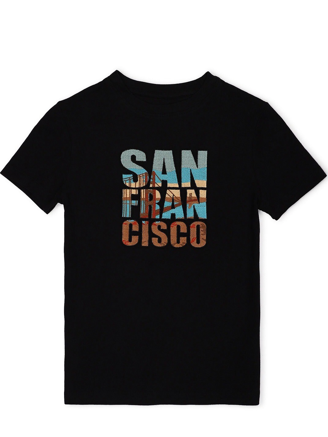 

Marks & Spencer Boys Black Typography Printed Cotton T-shirt