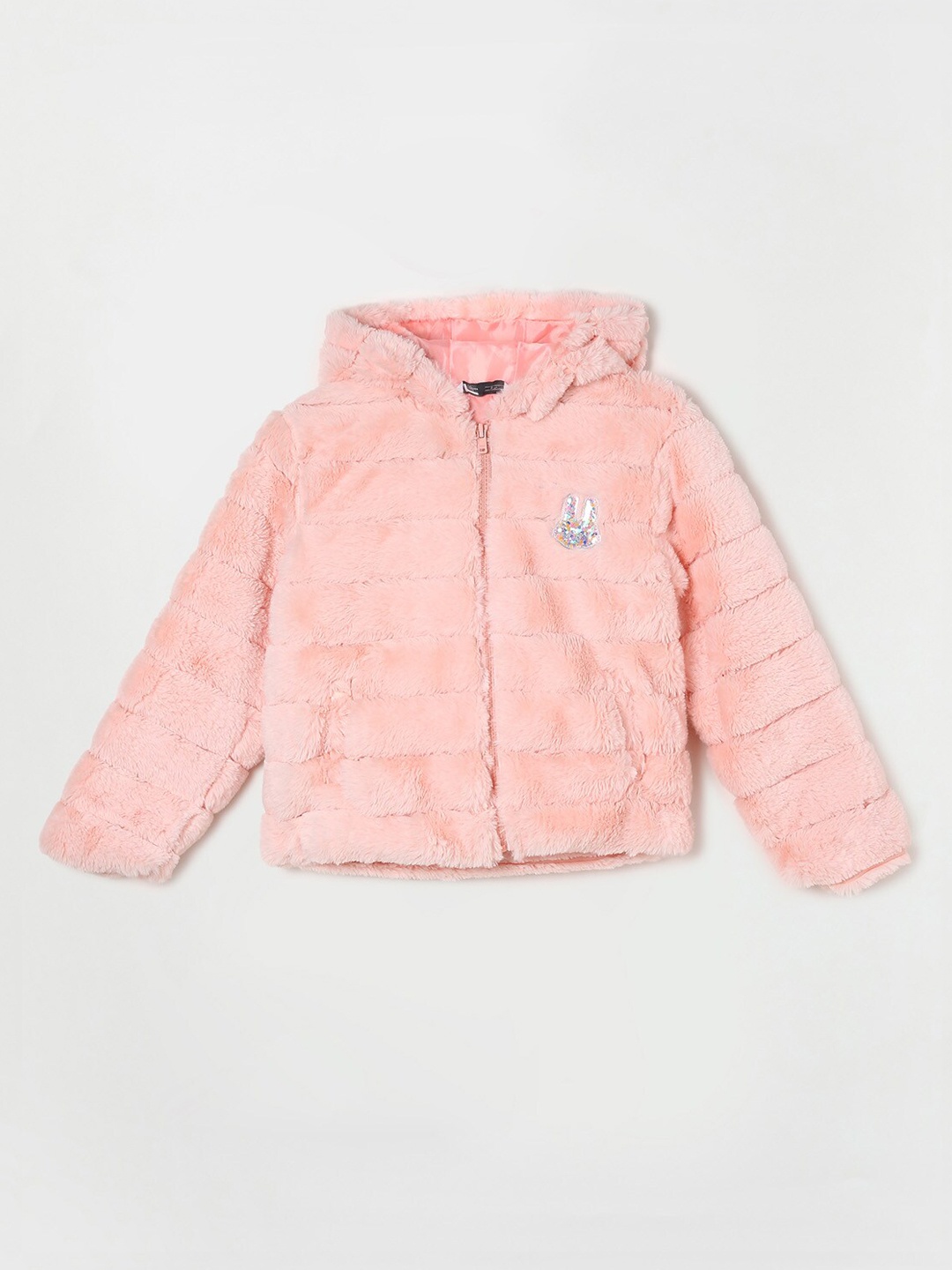 

Fame Forever by Lifestyle Girls Pink Solid Polyester Lightweight Puffer Jacket