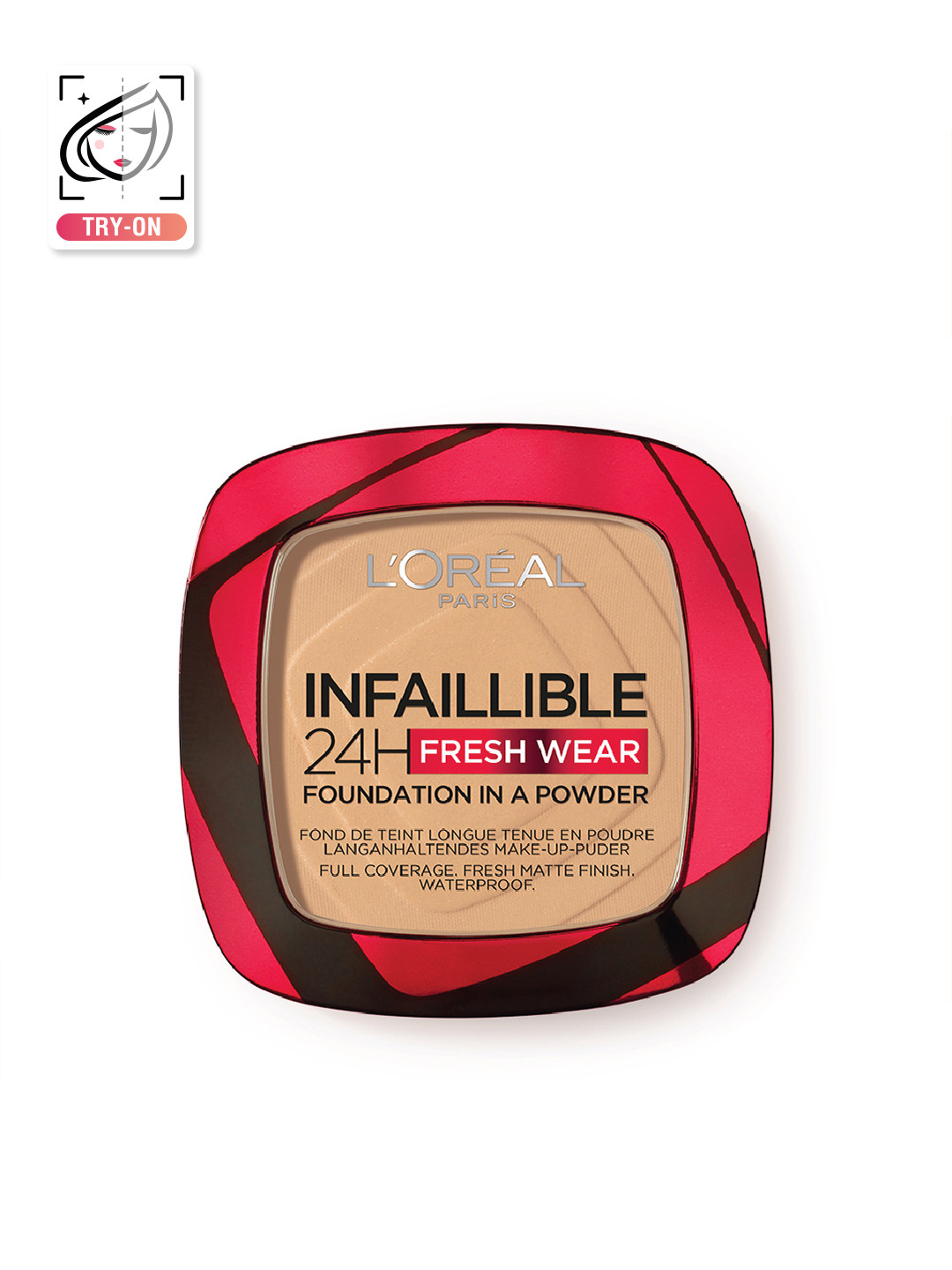 

LOreal Paris Infallible 24H Fresh Wear Waterproof Powder Foundation 9 g - Golden Sand 200, Beige