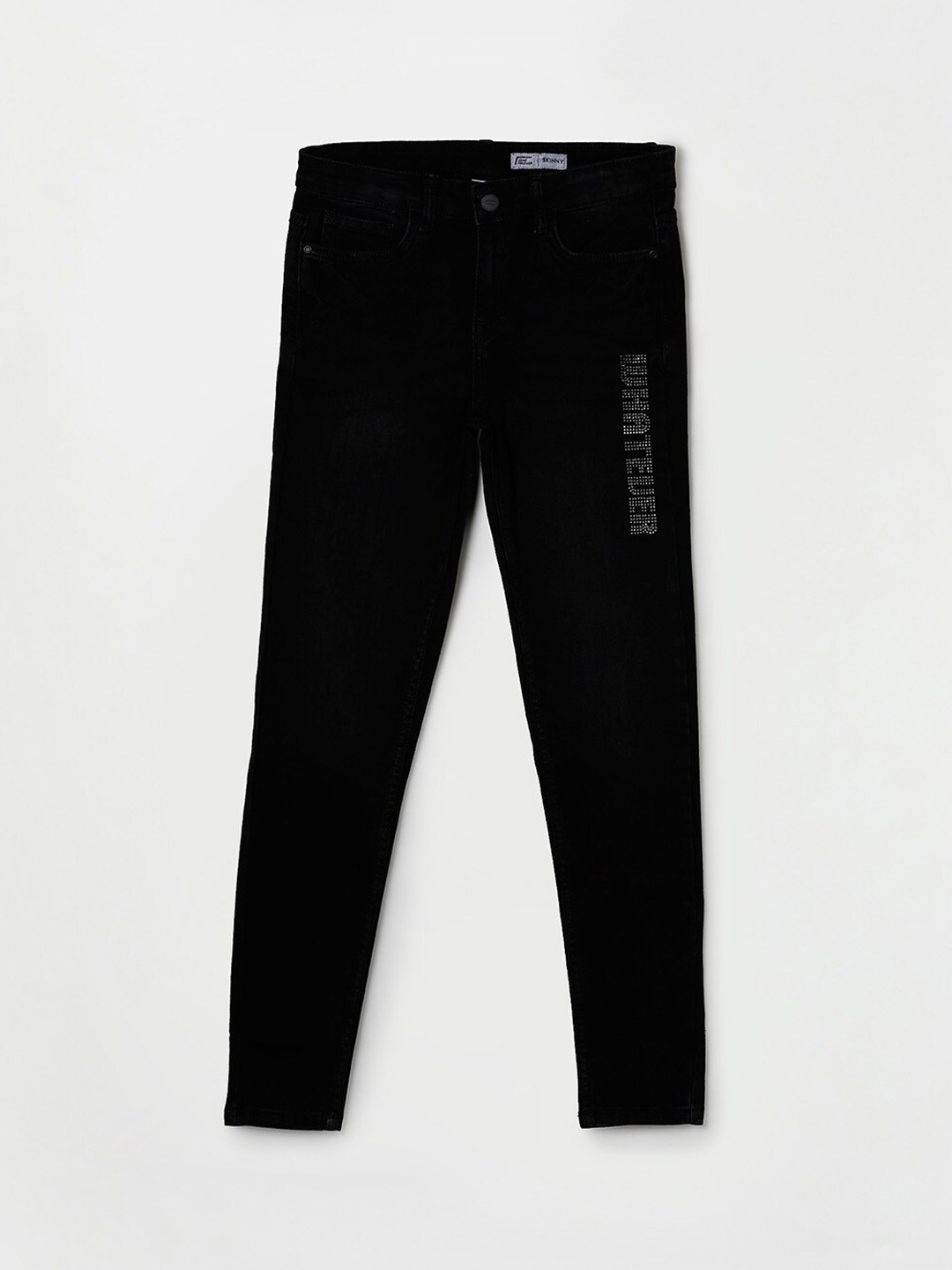 

Fame Forever by Lifestyle Girls Black Slim Fit Embellished Jeans