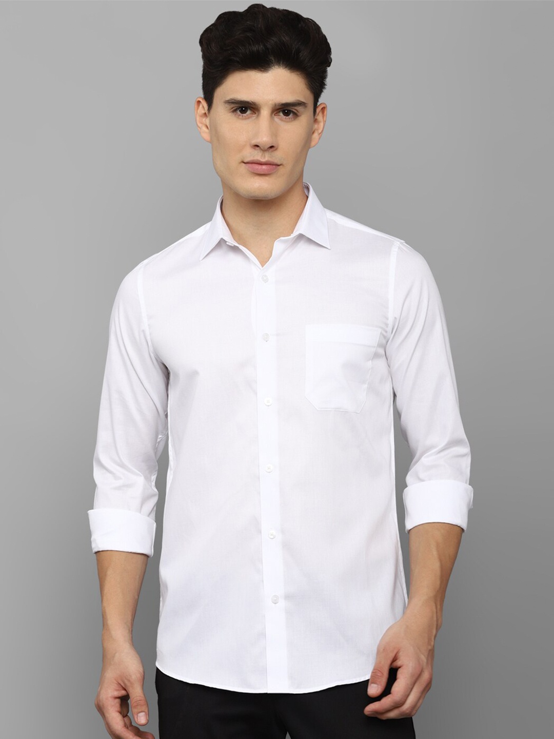

Allen Solly Men White Cotton Slim Fit Casual Shirt