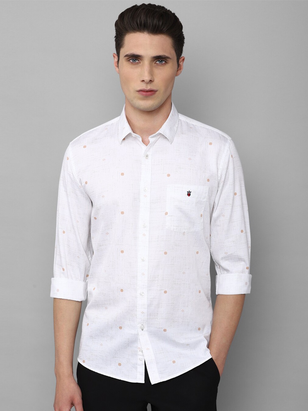 

Louis Philippe Sport Men White Slim Fit Printed Casual Shirt