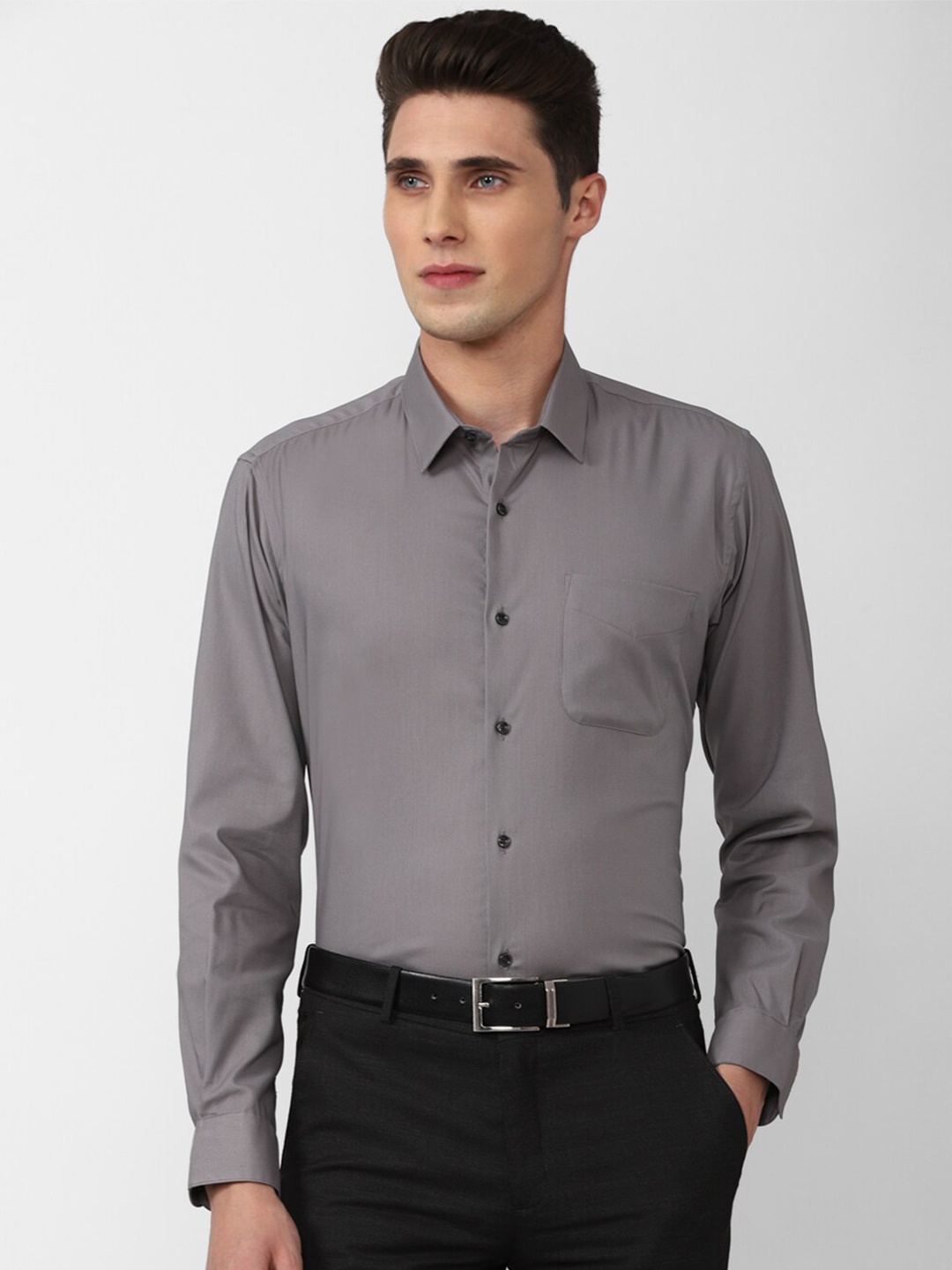 

Peter England Men Grey Formal Shirt
