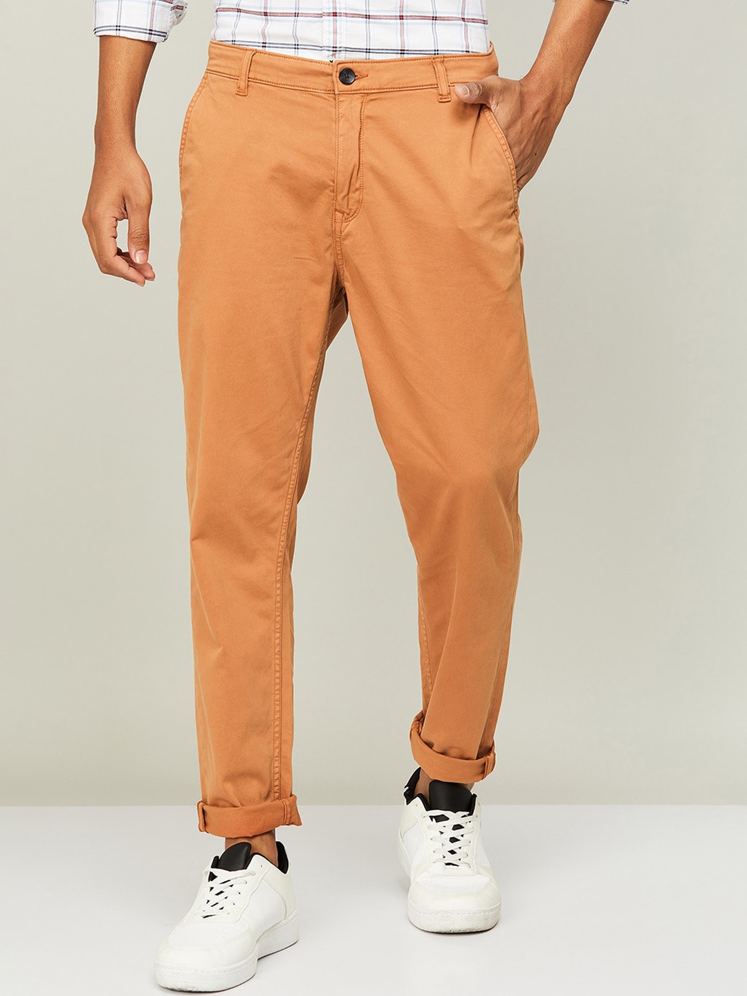 

Fame Forever by Lifestyle Men Camel Brown Slim Fit Trousers
