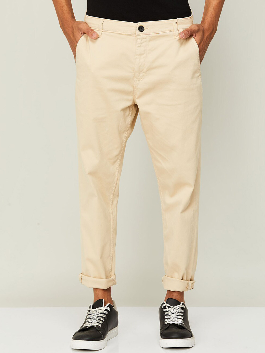 

Fame Forever by Lifestyle Men Khaki Slim Fit Chinos Trousers