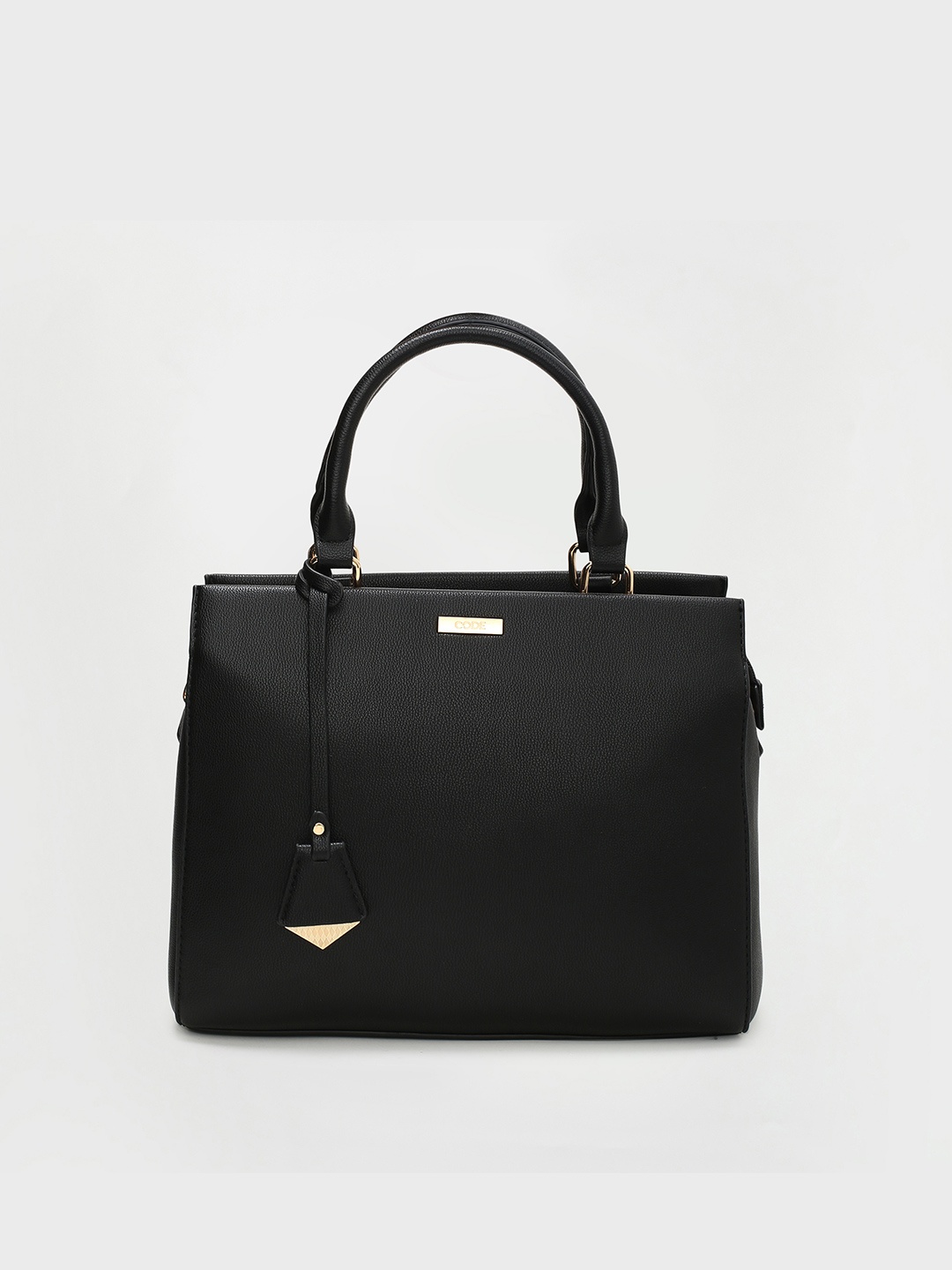 

CODE by Lifestyle Black Structured Handheld Bag with Tasselled