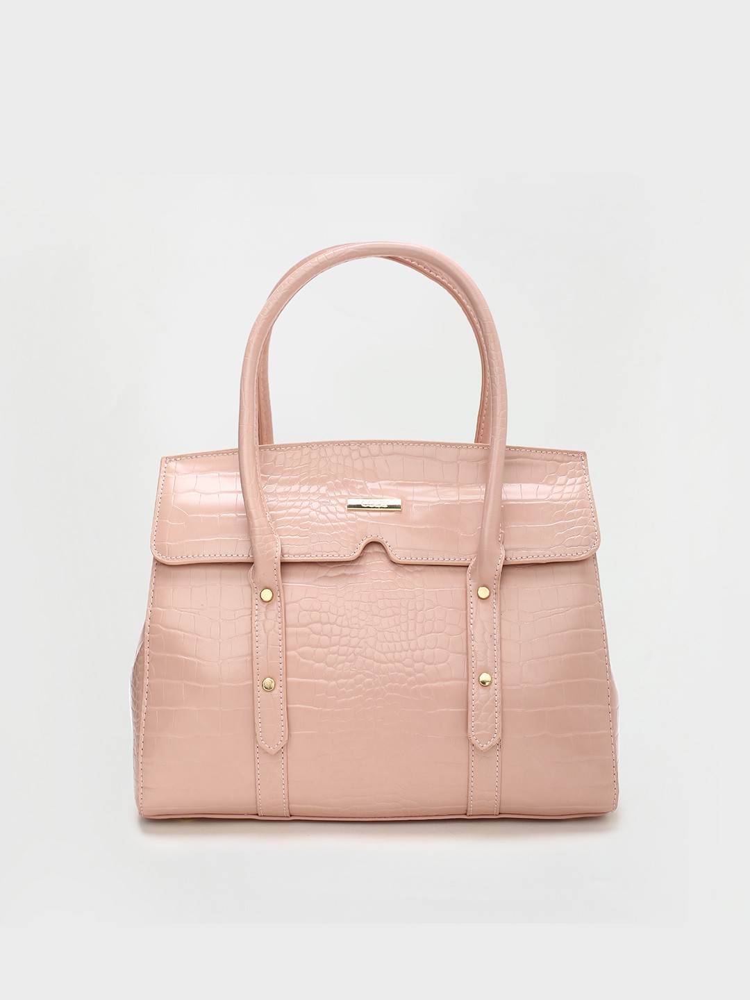 

CODE by Lifestyle Women Pink Textured Structured Handheld Bag