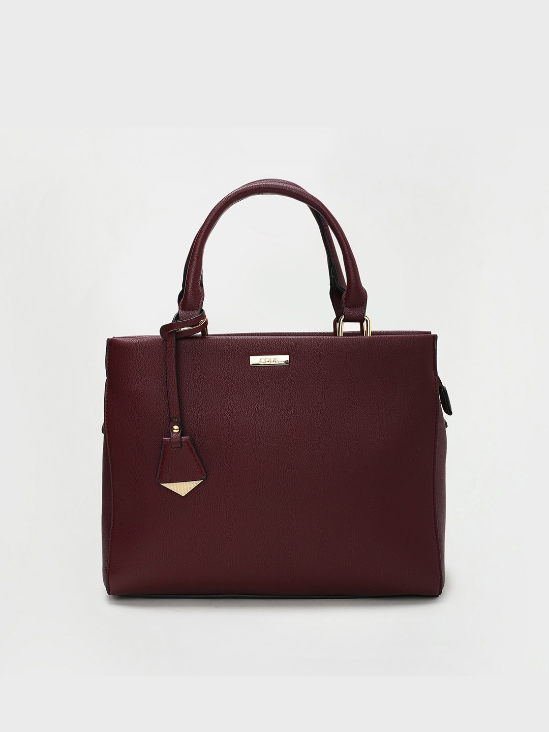 

CODE by Lifestyle Women Burgundy Structured Handheld Bag