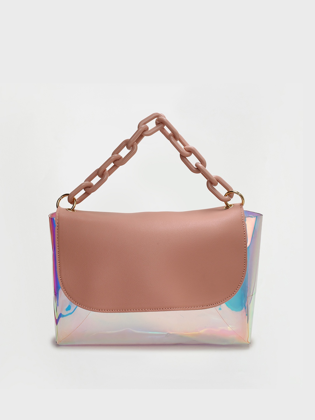 

Ginger by Lifestyle Pink Printed Structured Sling Bag
