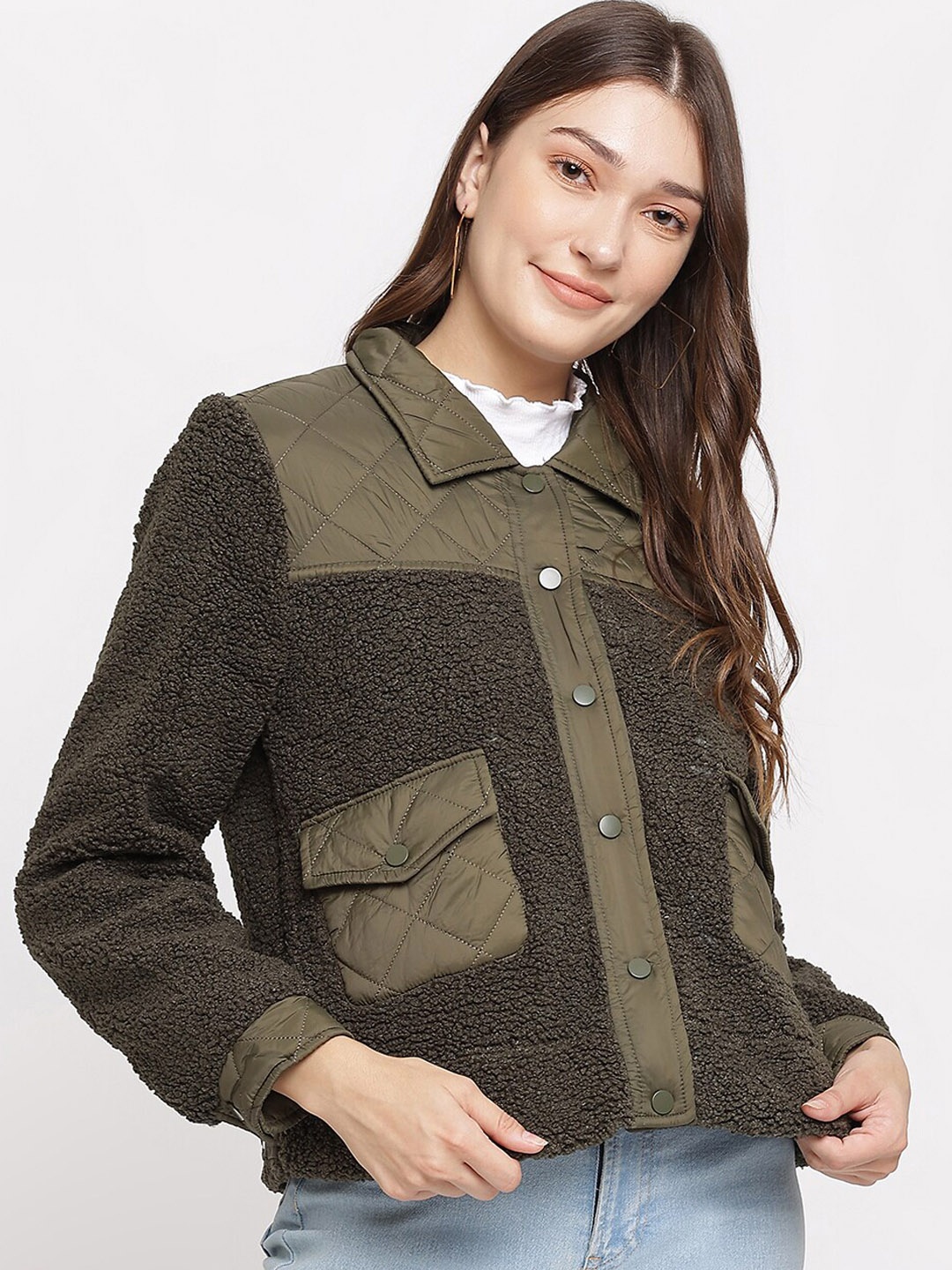 

Latin Quarters Women Green Tailored Jacket