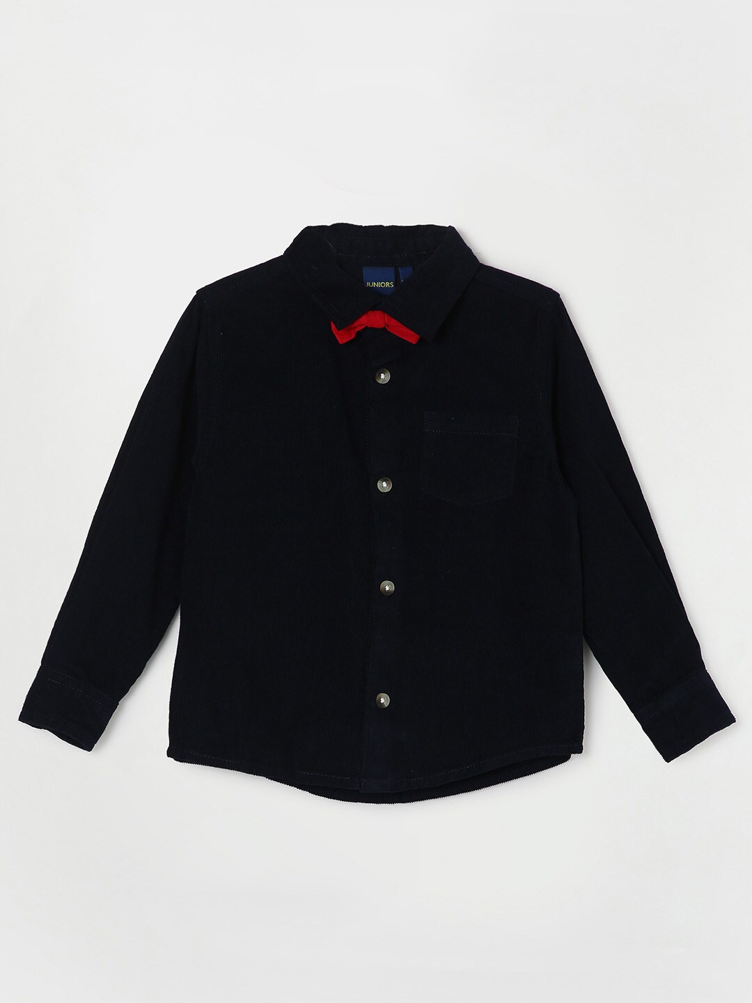 

Juniors by Lifestyle Boys Navy Blue Solid Casual Shirt