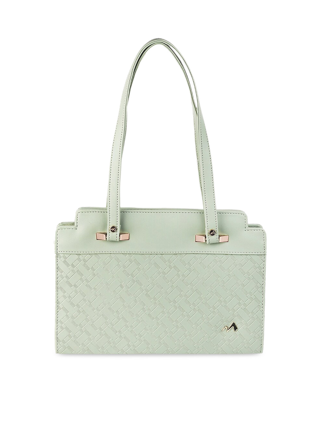 

Metro Green Textured Structured Shoulder Bag