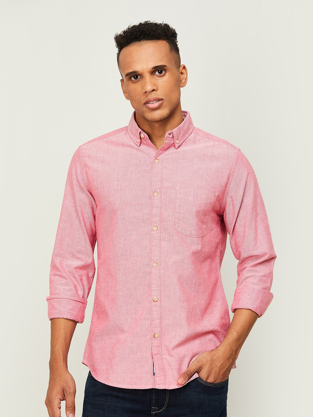 

Fame Forever by Lifestyle Men Red Cotton Casual Shirt