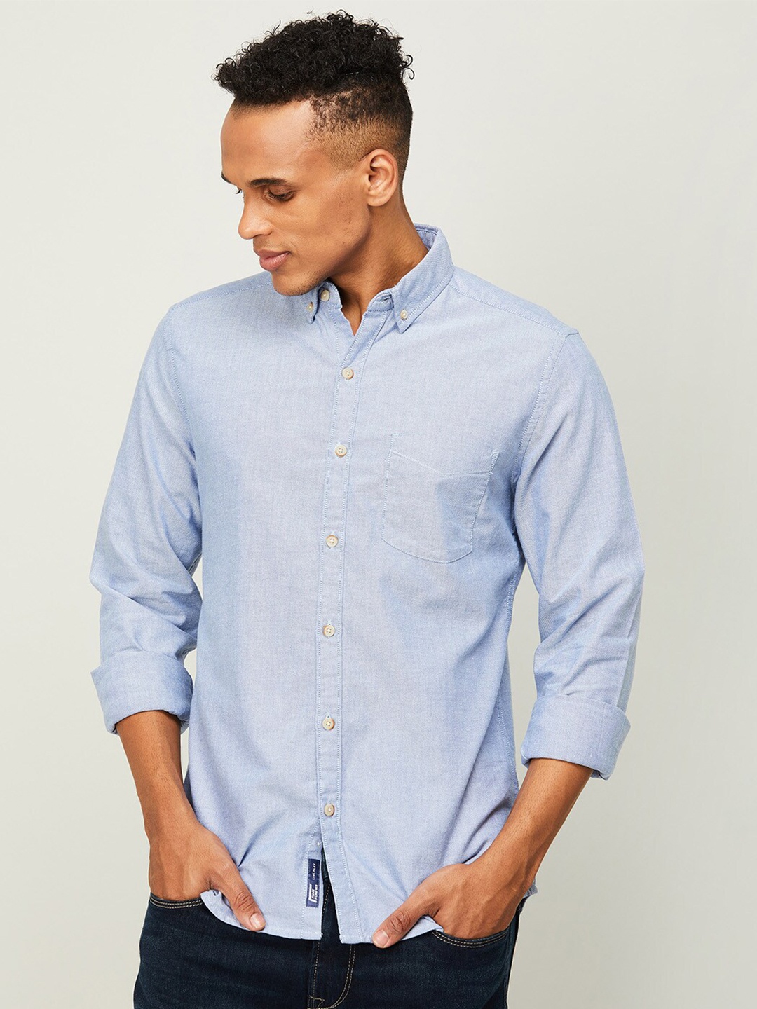 

Fame Forever by Lifestyle Men Blue Solid Casual Shirt