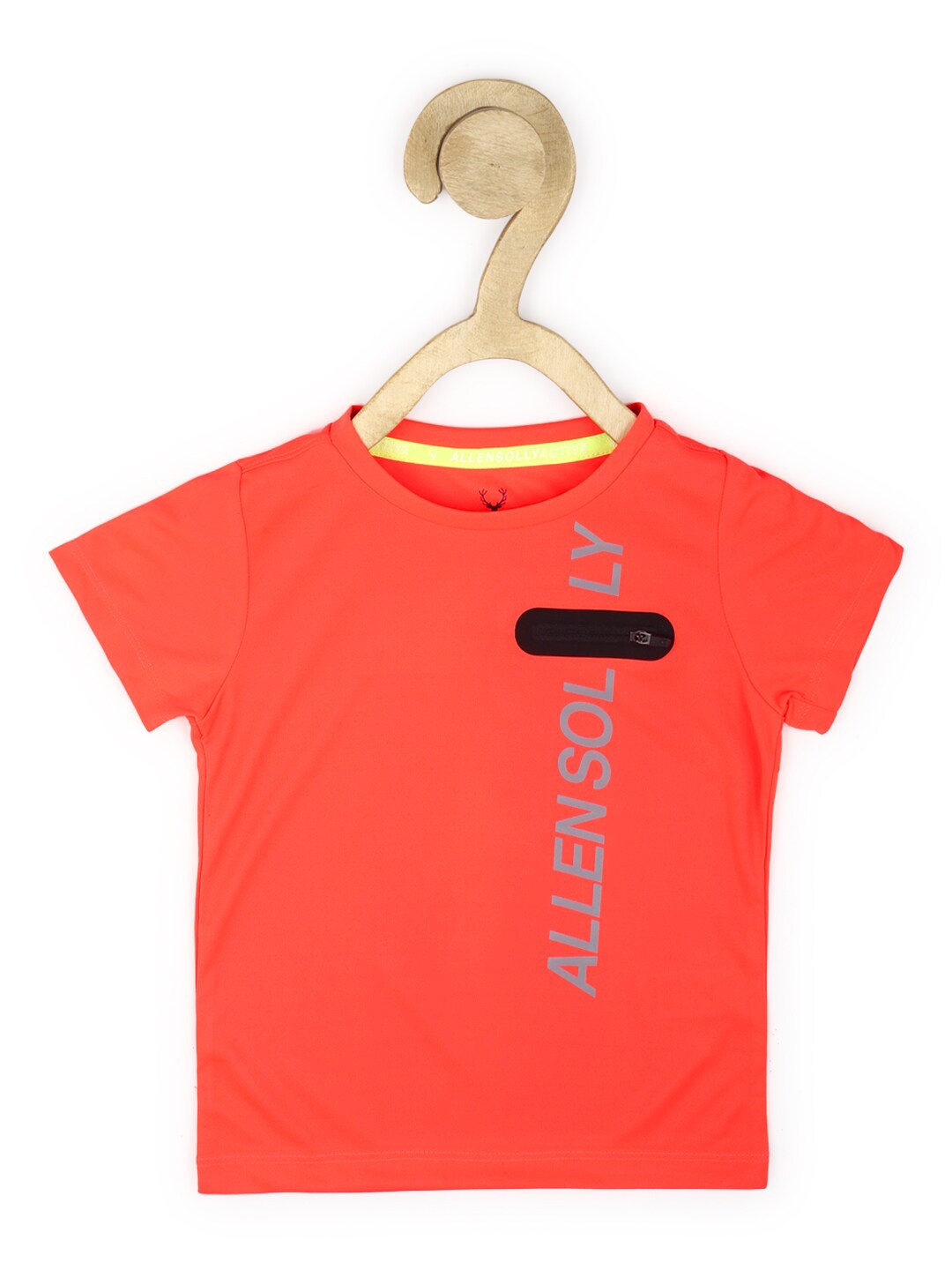 

Allen Solly Junior Boys Orange Typography Printed T-shirt
