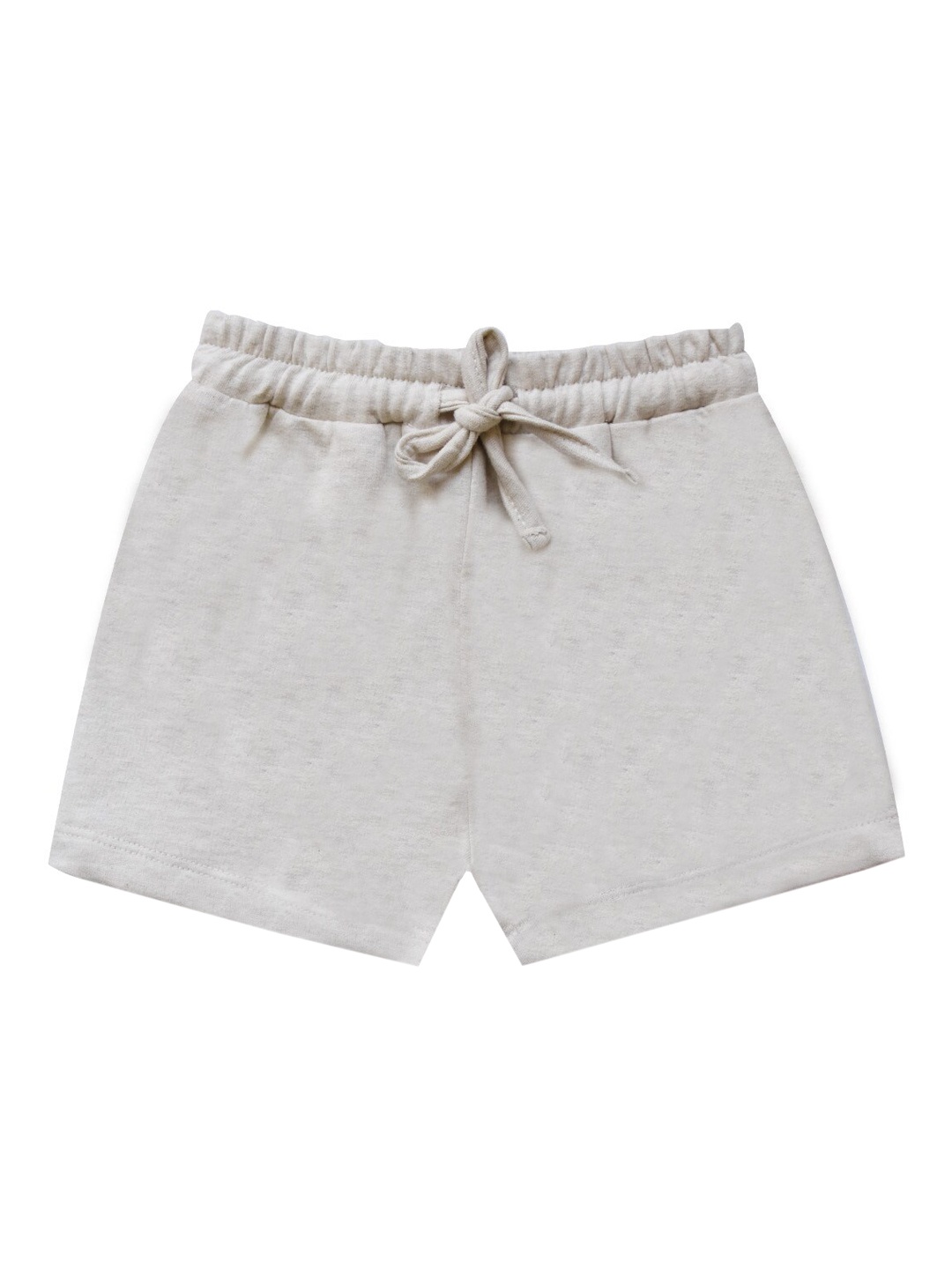 

milou Girls Off White Solid Cotton Shorts