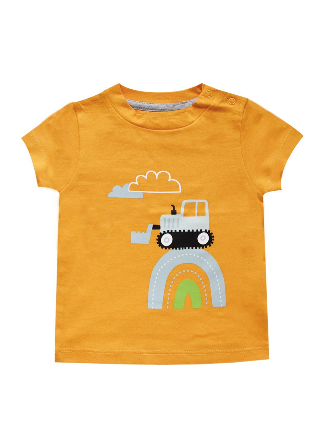 

milou Boys Mustard Yellow Printed T-shirt