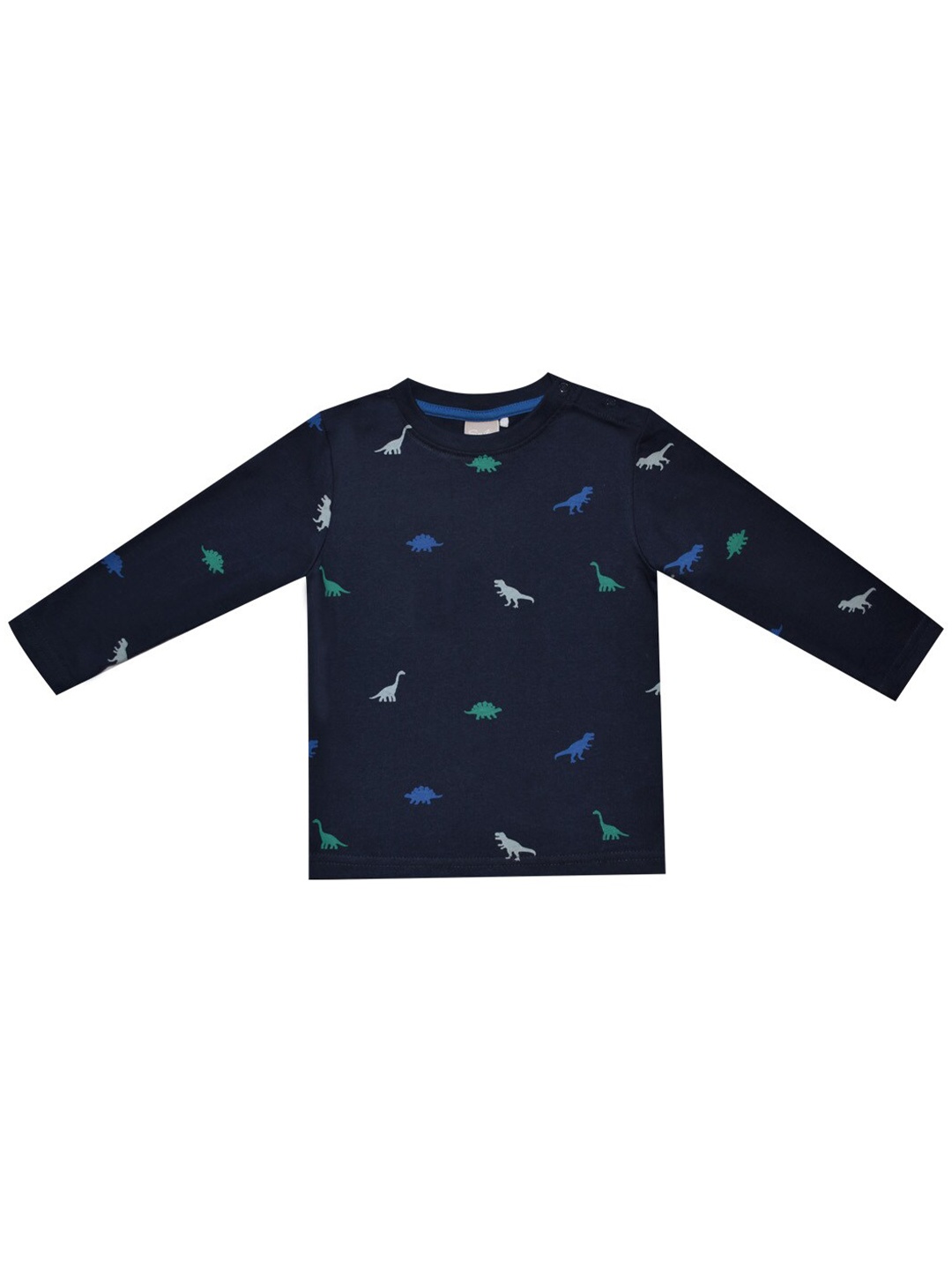 

milou Boys Navy Blue Printed Pure Cotton T-shirt