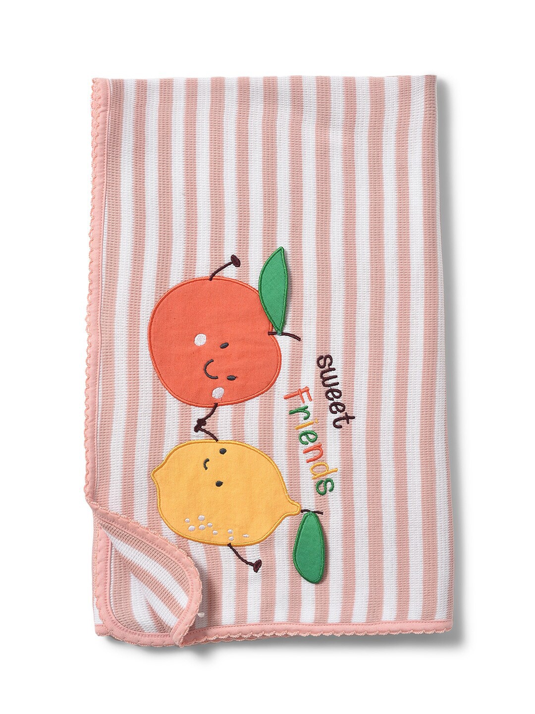 

MiArcus Pink & White Striped Heavy Winter 210 GSM Single Bed Blanket