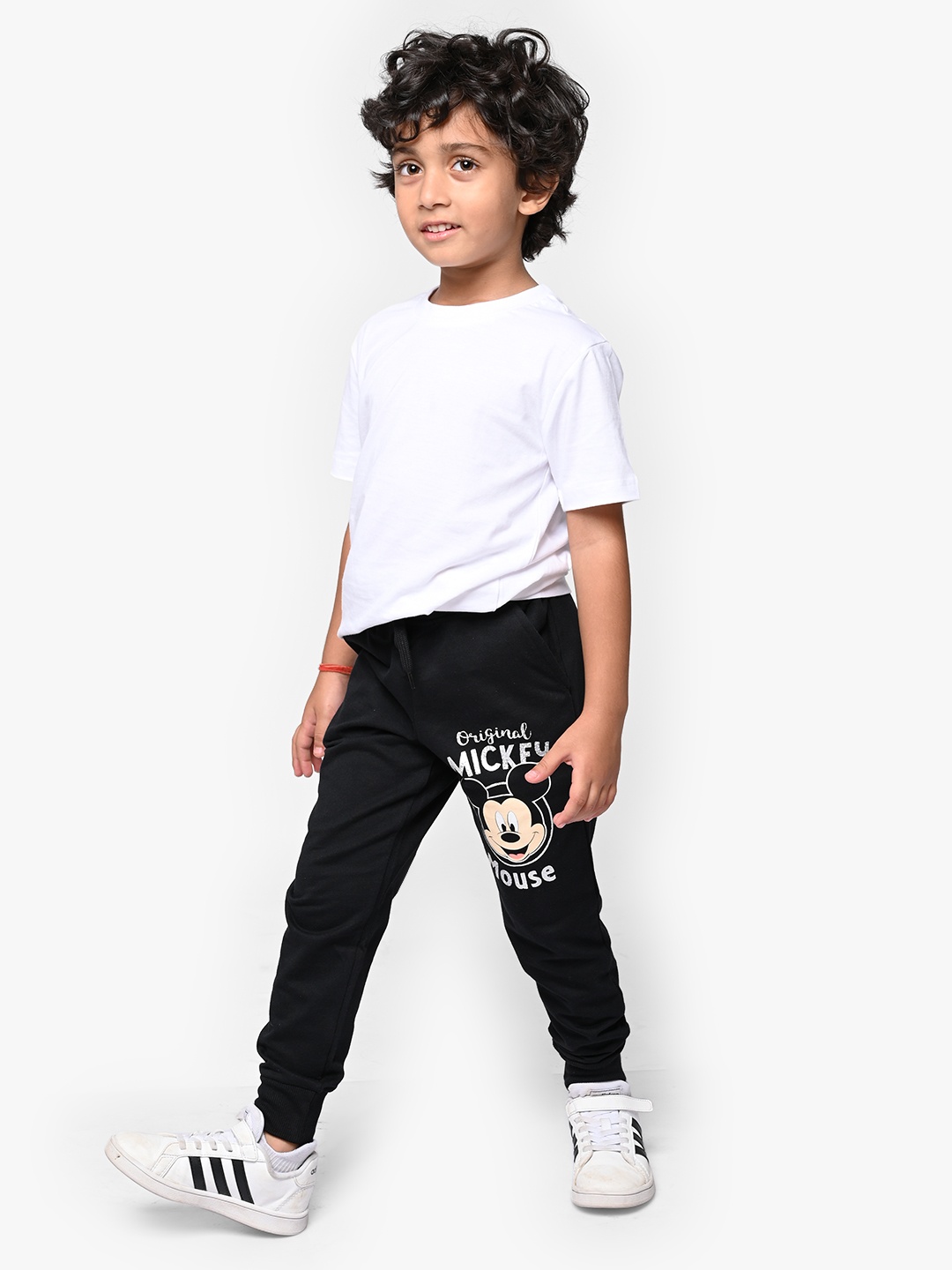 

Nap Chief Boys Mickey Mouse Foil Joggers, Black