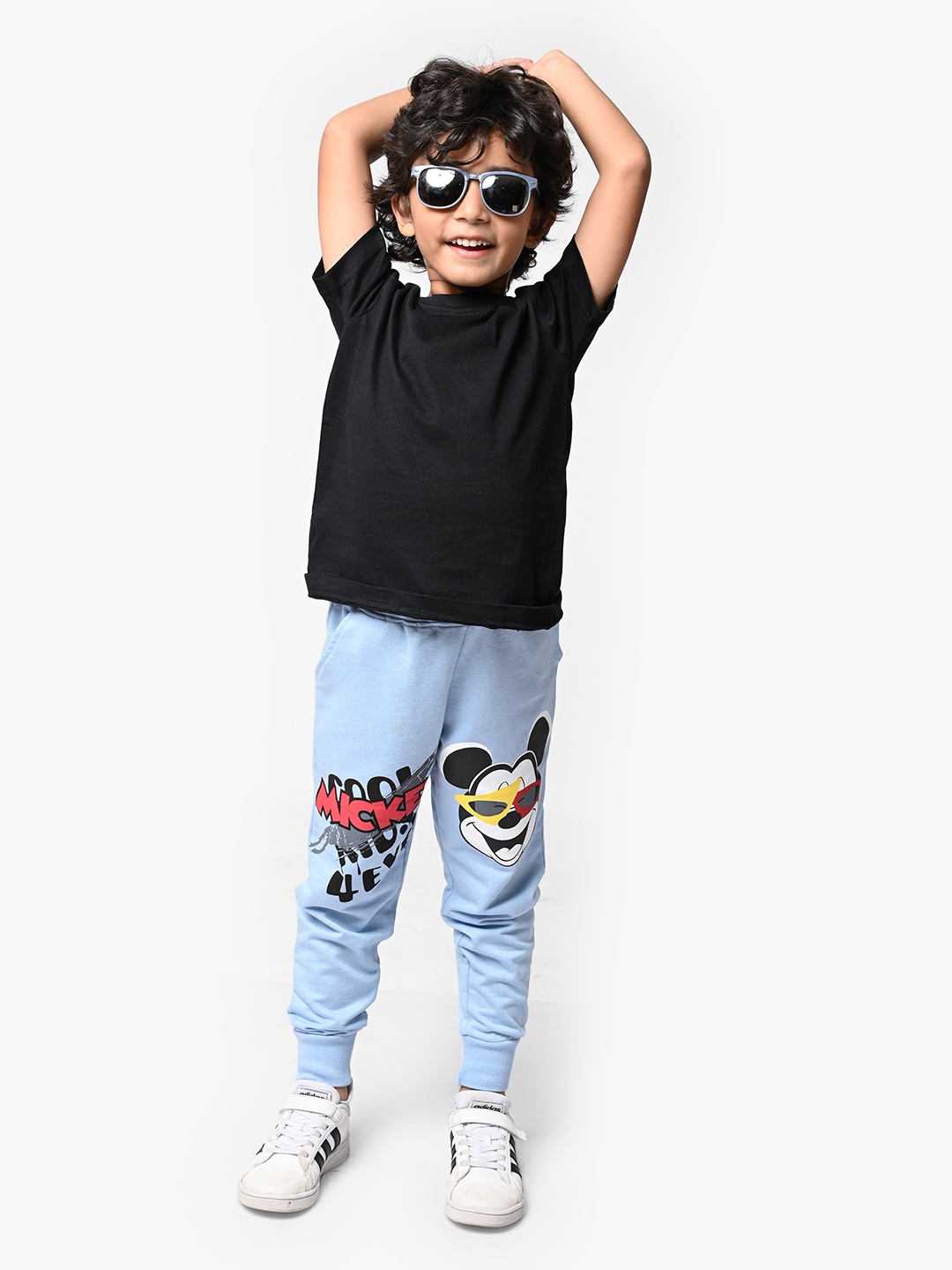 

Nap Chief Kids Unisex Mickey Mouse Printed Relaxed-Fit Joggers, Blue